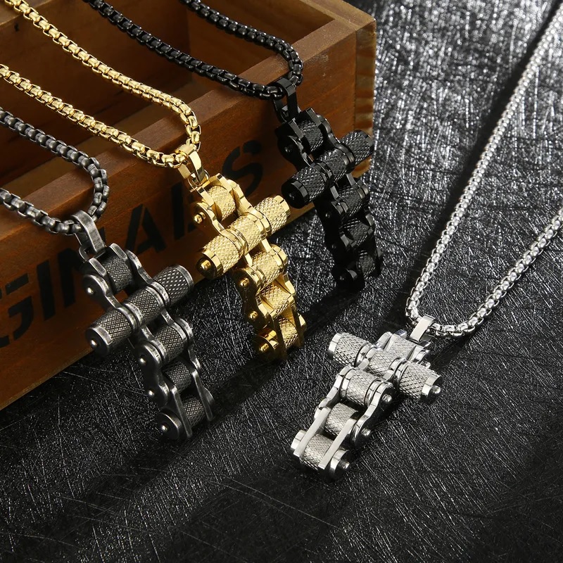 Náhrdelník Chain Cross - Čierna