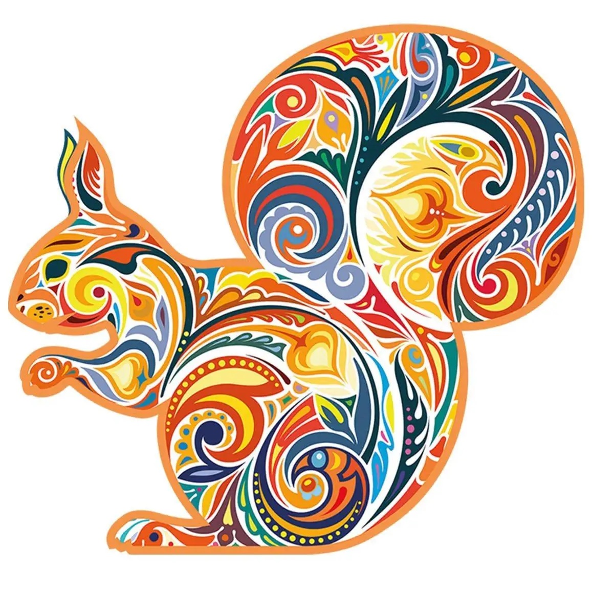 Drevené puzzle - Squirrel/L