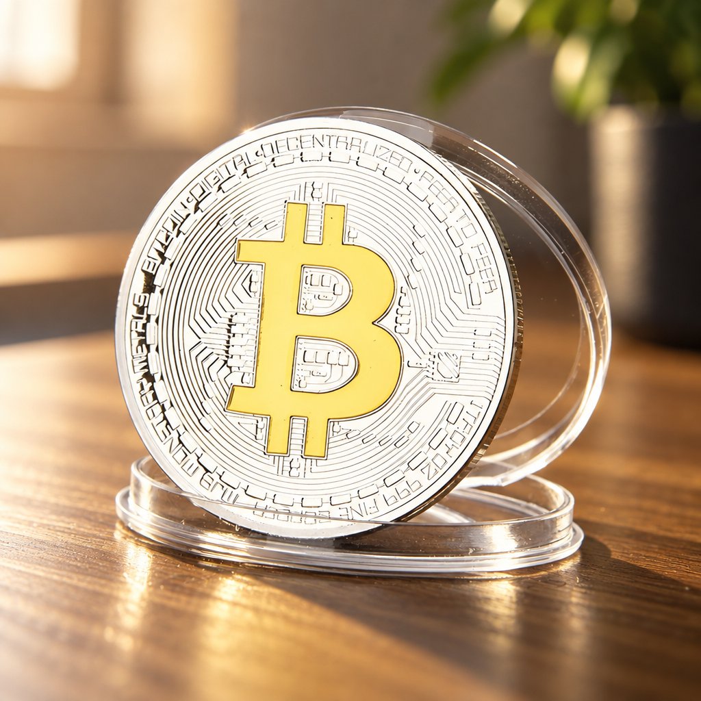 Minca Bitcoin-Postriebrená/Zlatá