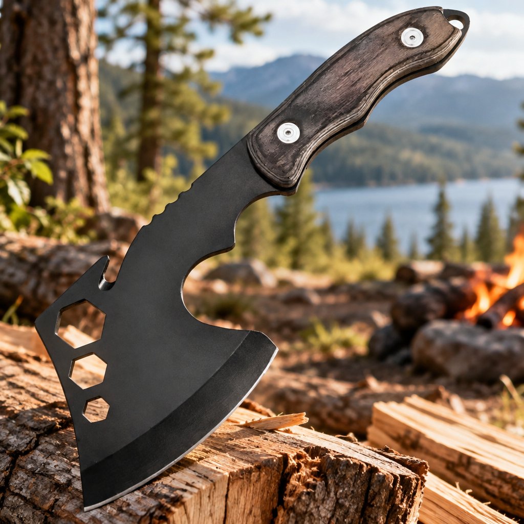 Outdoorová sekera ES-35056 - Hnedá/Čierna